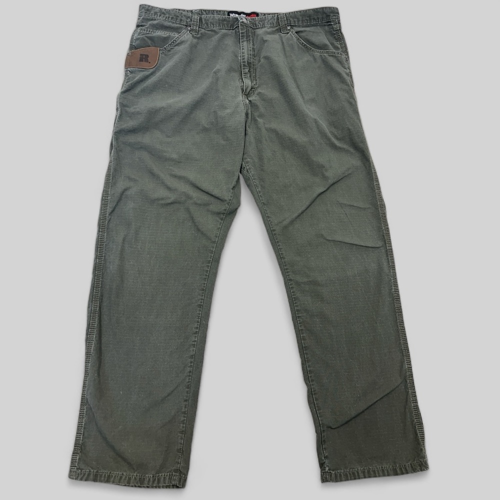 Wrangler Pants‎ Mens 42x32 Olive Green Riggs Workwear Relaxed Straight 3WO45LD